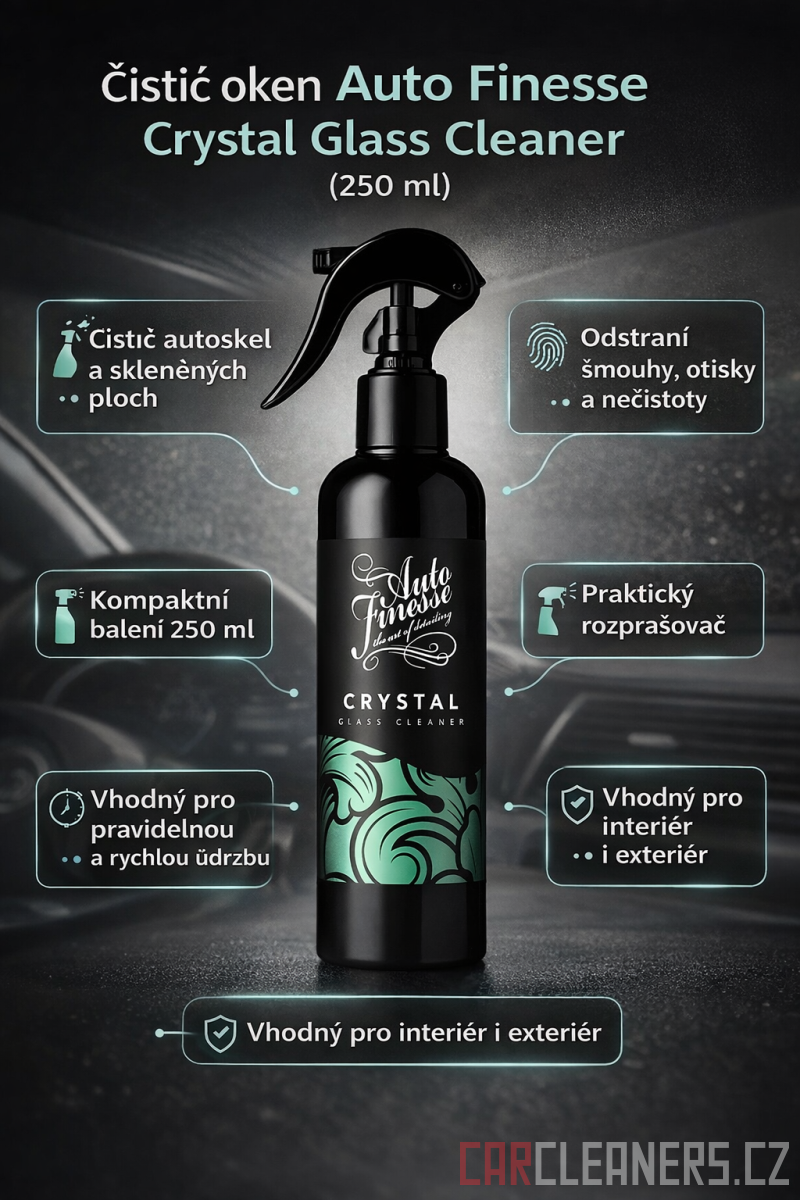 Auto Finesse Crystal Glass Cleaner (250 ml) Čistič oken - Obrázek 2