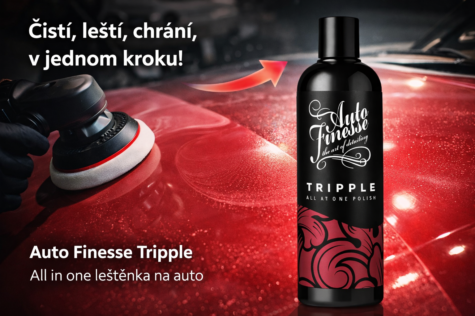 Auto Finesse Tripple All In One Polish (500 ml) Leštěnka s voskem - Obrázek 2
