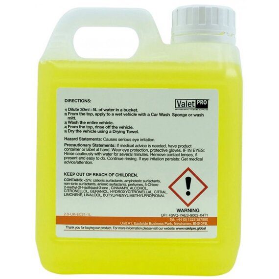 Autošampon s voskem ValetPro Advanced Poseidon Car Wash 1 L - Obrázek 2