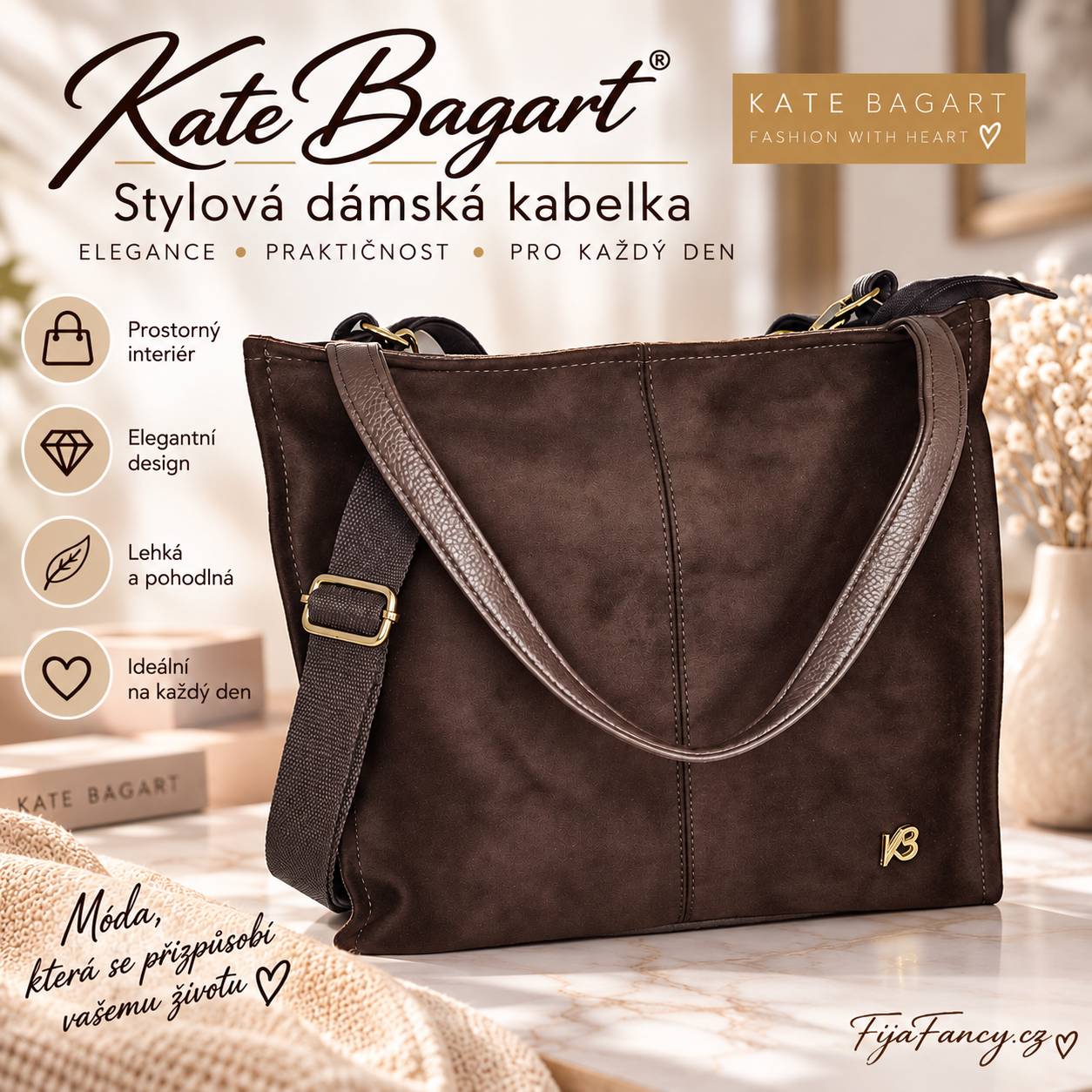 Stylová dámská kabelka Kate Bagart | FijaFancy.cz